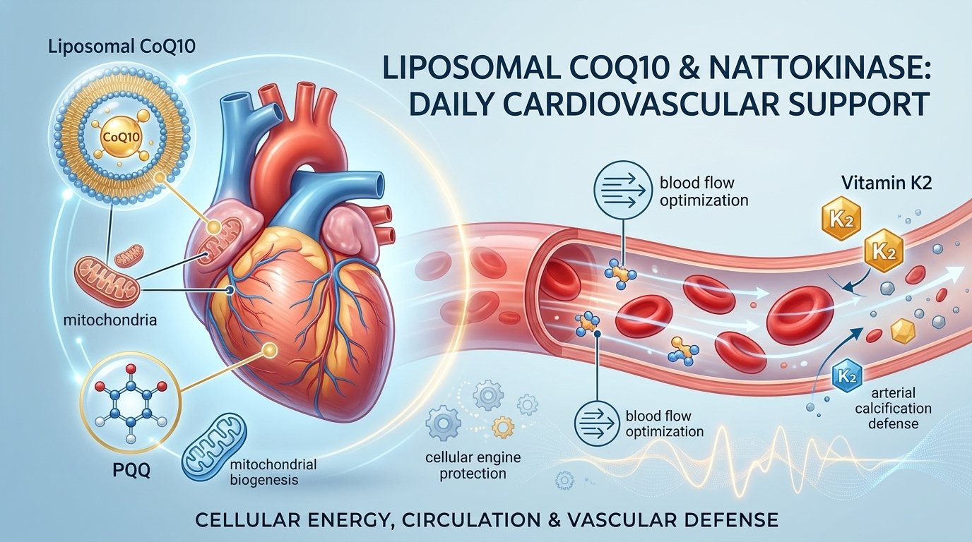 Liposomal CoQ10 & Nattokinase: Daily Cardiovascular Support